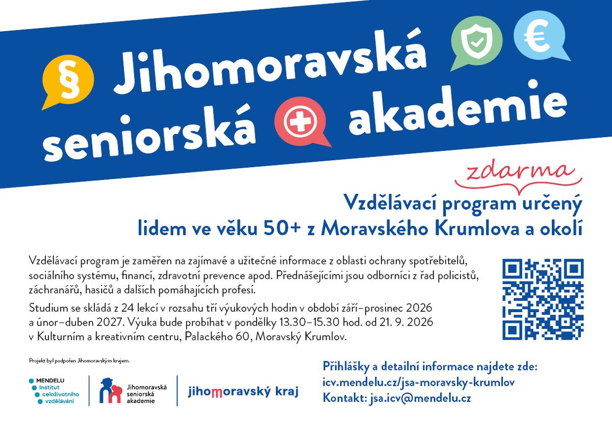 Vzdělávací program 50+ v Moravském Krumlově
