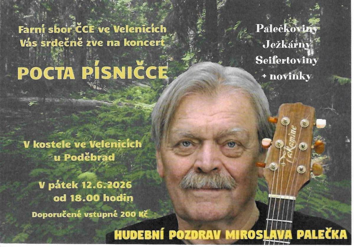Kdy? v pátek 12.6.2026  Kde? v kostele ve Velenicích  V kolik? od 18:00 hodi