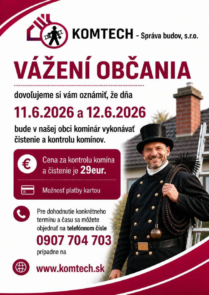 Kontrola a čistenie komínov