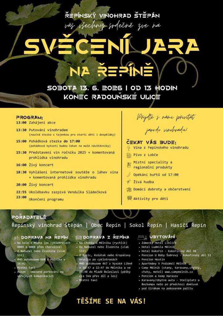 Svěcení jara na Řepíně 13.6.2026 od 13 hodi