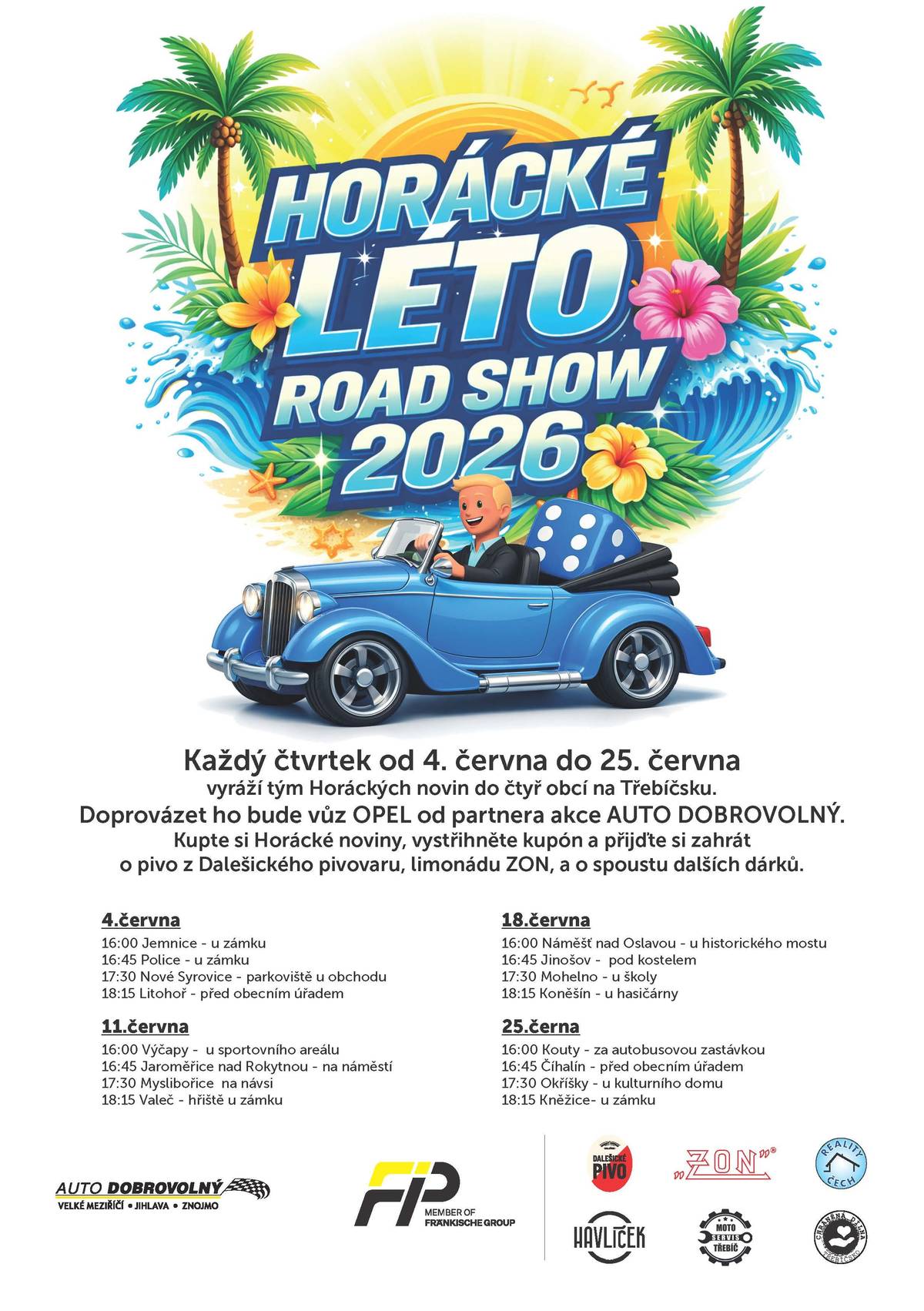 Zveme na putovní show v Polici. Zámek Police přivítá tým Horáckých novin dnes v 16:45. Všichni jsou srdečně zváni. OÚ Police
