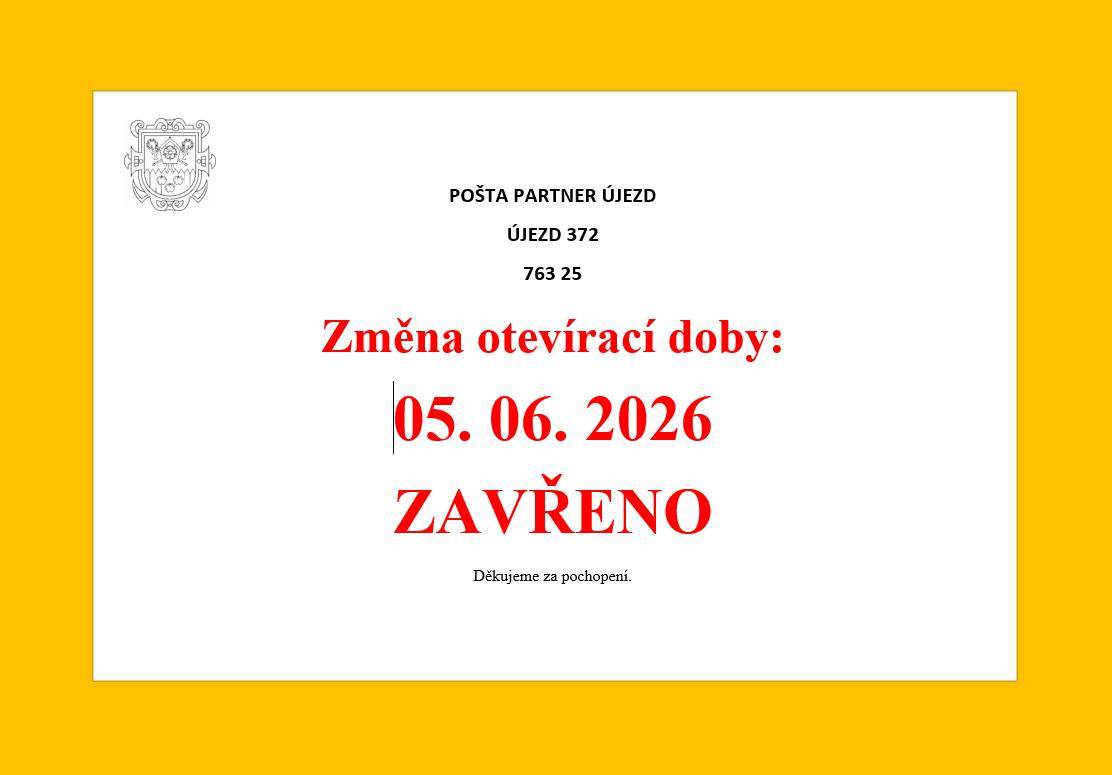 5.6.2026  ZAVŘENO