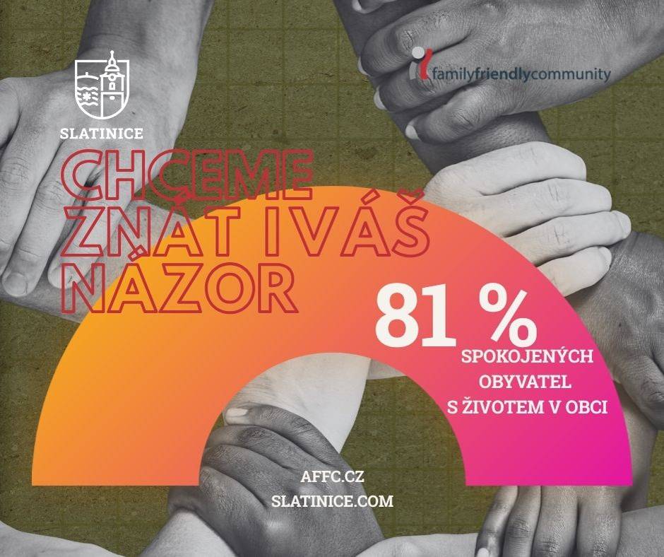 V rámci našeho obecního Auditu Family Friendly jsme obdrželi první výsledky dotazníků, které ukazují na vysokou spokojenost obyvatel. Ceníme si vašich podnětů a chceme, aby se zde žilo skvěle všem občanům.  Prosíme o vyplnění dotazníku.