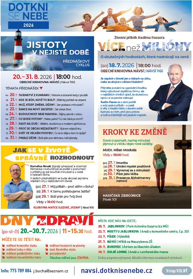 Knihovna Návsí pořádá následující akce - viz plakát.