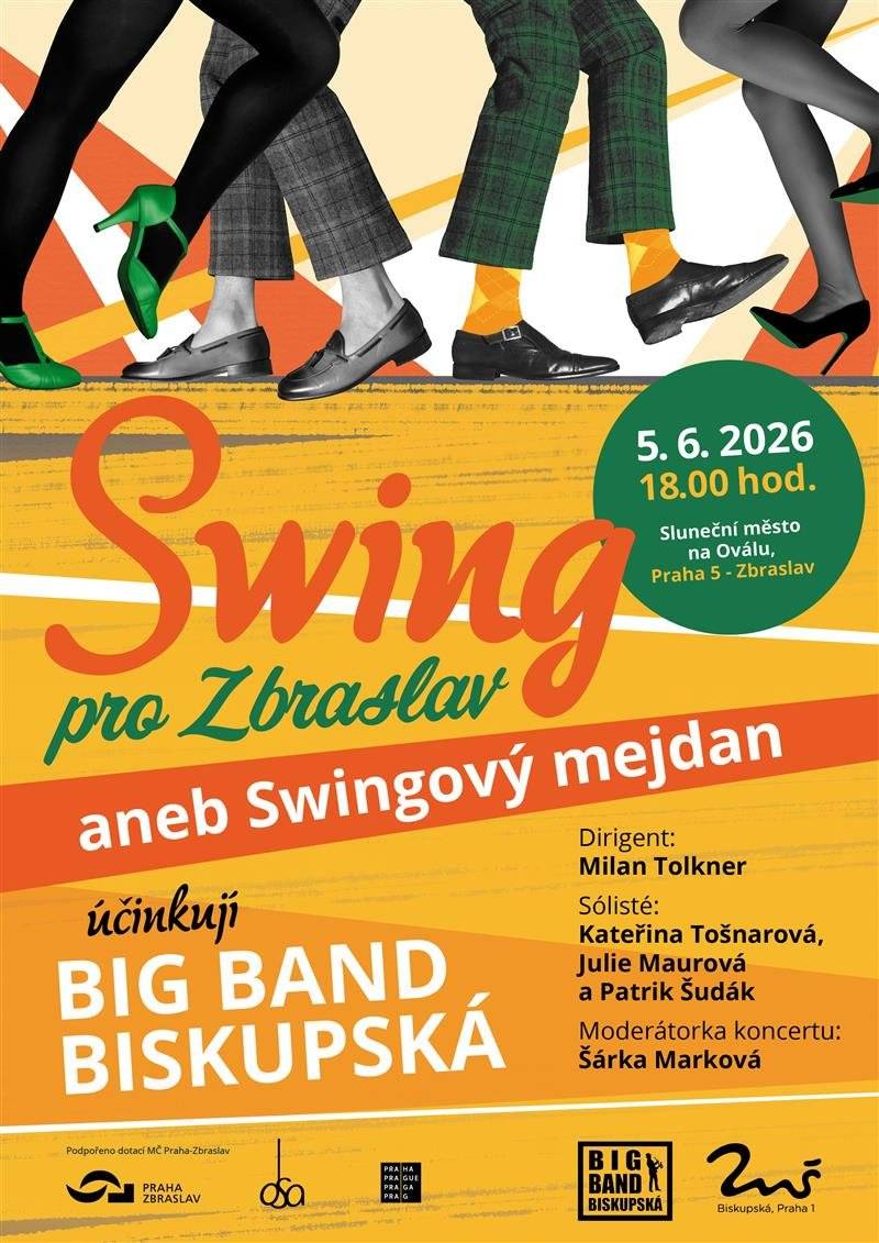 Dnes od 18:00 rozezní Ovál Slunečního města oblíbený Big Band Biskupská pod vedením zbraslavského dirigenta Milana Tolknera. Ať už jste milovníci swingu, tance nebo si jen chcete zpříjemnit začátek léta kulturním zážitkem pod širým nebem, nenechte si tuto akci ujít.