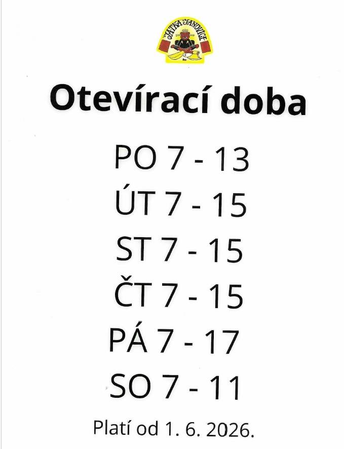 Změna provozní doby "Jatka Janovice" s platností od 1.6.2026