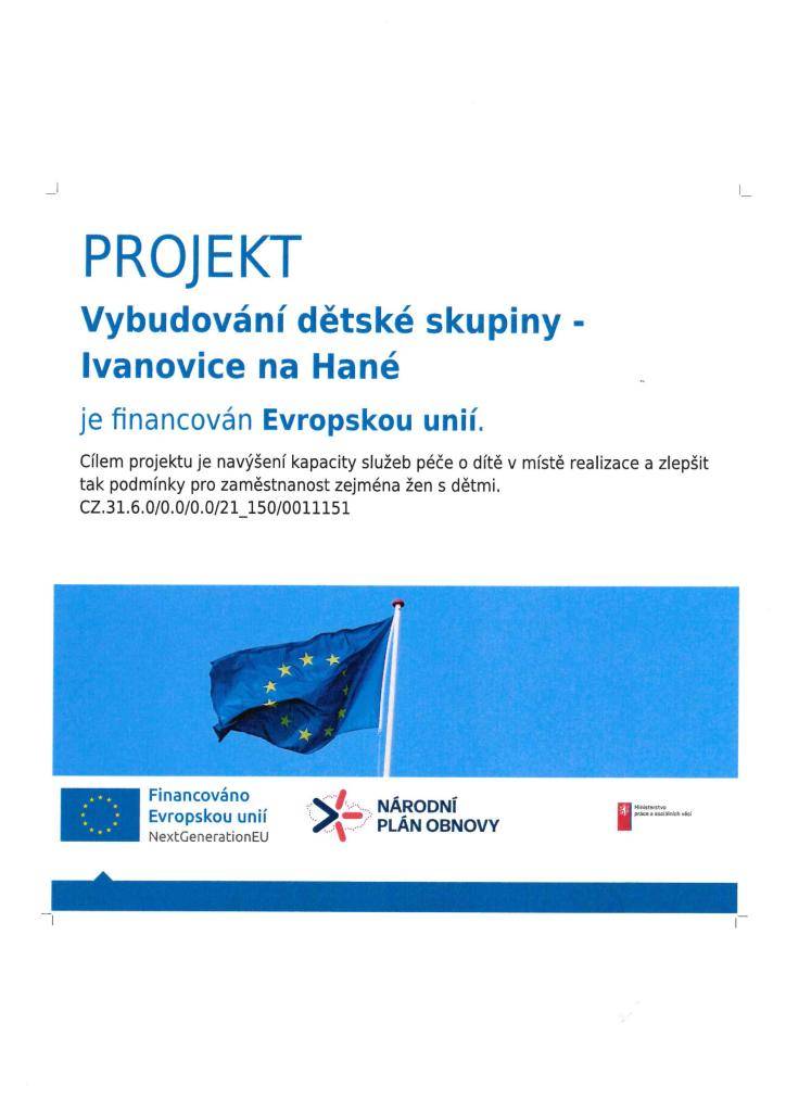 DS_InH_po_realizaci - PROJEKT Vybudování dětské skupiny - Ivanovice na Hané byl financován Evropskou unií.