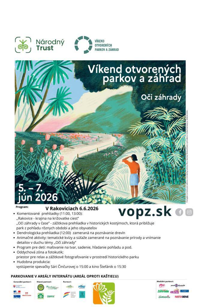 Na 6. júna 2026 sú pripravené komentované prehliadky a dendrologická prehliadka, ktoré priblížia krásy parku a jeho históriu. Program zahŕňa aj animačné aktivity a relaxačnú zónu.