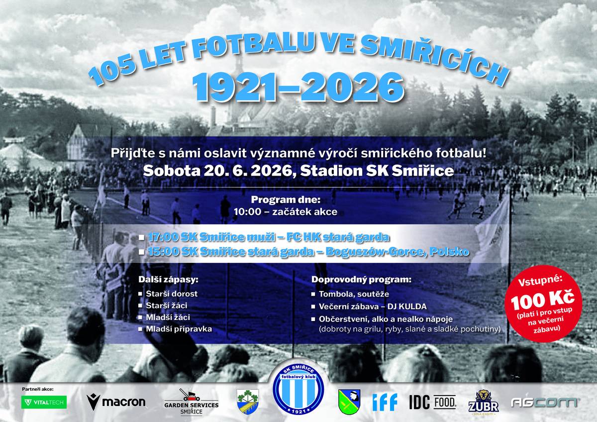 sobota 20.6., Stadion SK Smiřice