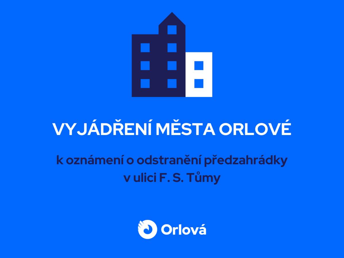 Město Orlová se omlouvá obyvatelům ulice F. S. Tůmy za nevhodně formulované oznámení, které bylo v uplynulých dnech vyvěšeno v domech čp. 1212 a 1213. Oznámení se týkalo zeleně vysazené na městských pozemcích.   Text byl nešťastně označen a formulován jako výzva, přestože jeho účelem mělo být především upozornění obyvatel na sk...