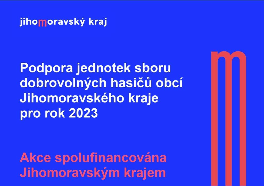 Podpora jednotek sboru dobrovolných hasičů obcí Jihomoravského kraje pro rok 2023