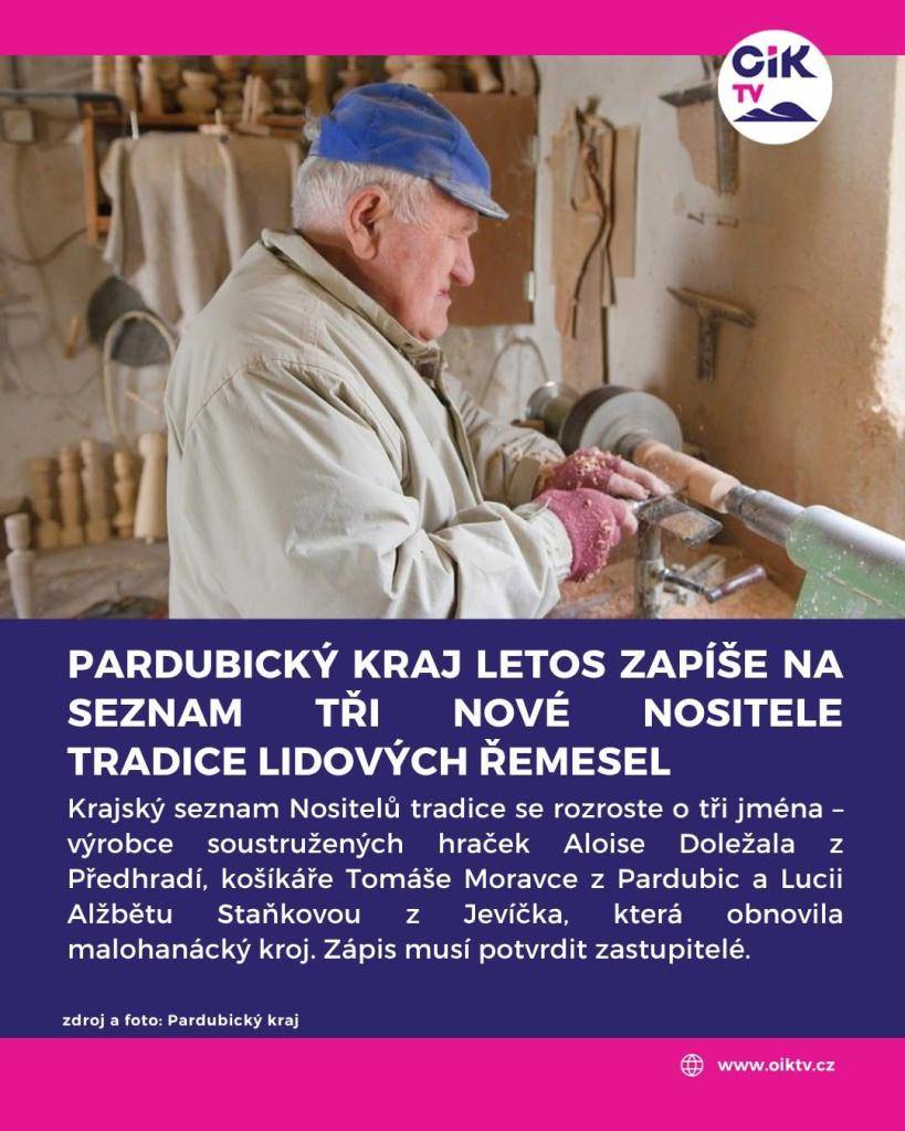Náš rodák, pan Alois Doležal, bude zapsán na krajský seznam Nositelů tradice lidových řemesel za svou nádhernou práci – výrobu soustružených hraček.  Zlaté české ručičky v praxi. Obrovská gratulace a děkujeme za skvělou reprezentaci naší obce