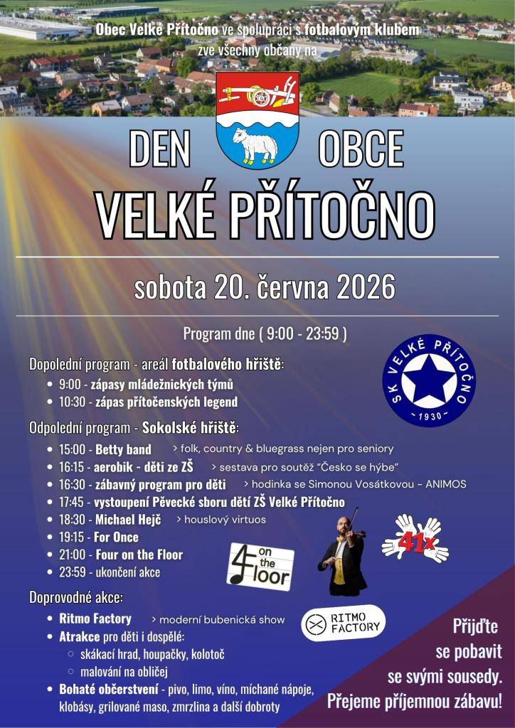 sobota 20. června od 9 hodi