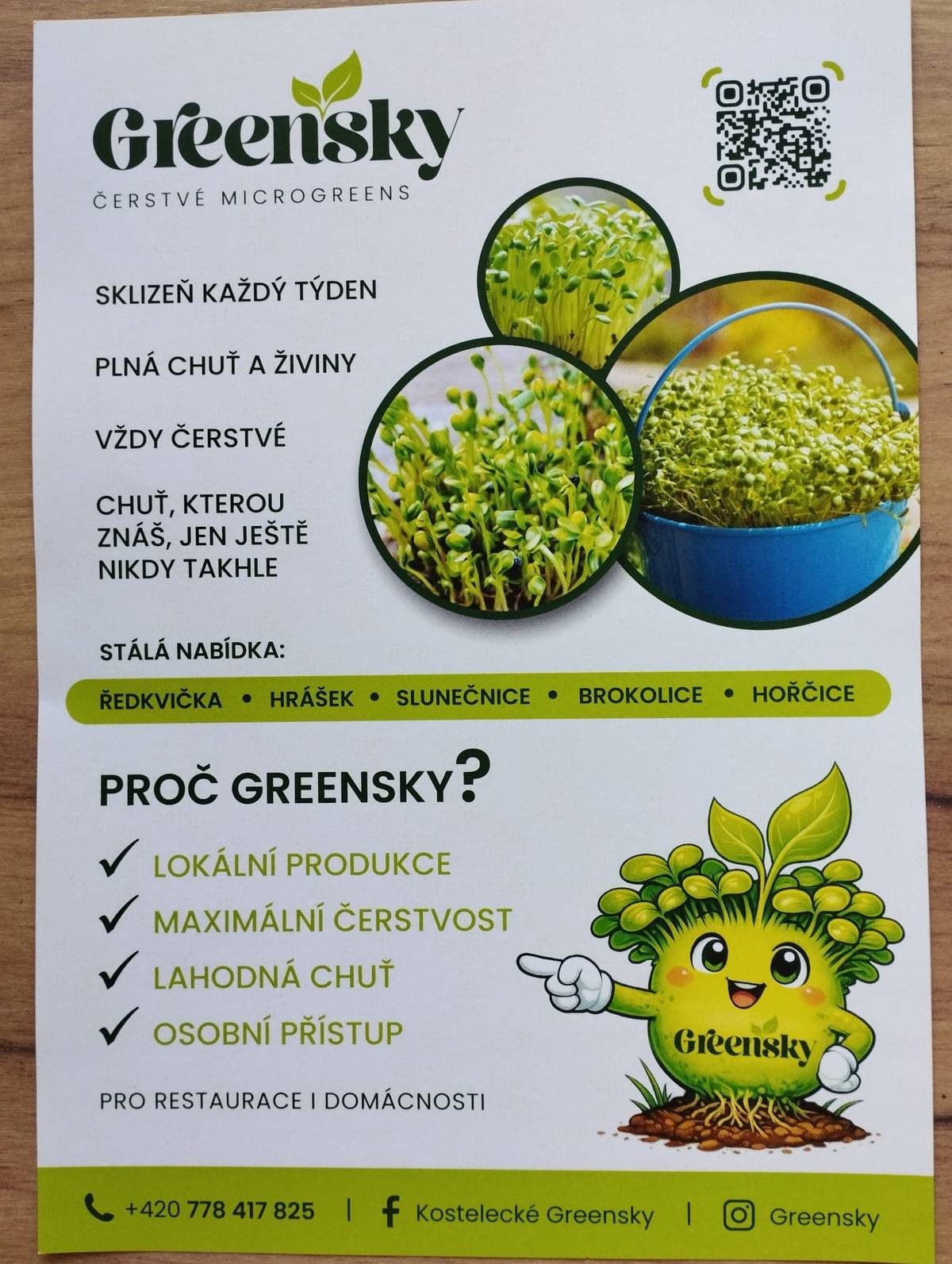 Malý zázrak na talíři: Přednáška o microgreens! Milí sousedé, přátelé a milovníci dobrého jídla, zajímá vás, jak si uprostřed roku dopřát pořádnou nálož vitamínů, která skvěle chutná a roste doslova před očima? Chcete vědět, co to ty „greensky“ vlastně jsou a proč by neměly chybět ve vašem jídelníčku? Naše rodinná farma Kostelecké greensky vás srdečně zve na sousedské povídání plné zelené energie! 📅 Kdy a kde se potkáme? Datum: Čtvrtek 11. června 2026 Čas: Od 17:00 Místo: Bouda za sokolovnou ve Studnici Na co se můžete těšit? Tajemství výhonků: Prozradíme vám, proč mají tyhle malé rostlinky až 40x více živin než dospělá zelenina. Ochutnávka zdarma: Vyzkoušíte křupavé výhonky hrášku, pikantní ředkvičky, slunečnici a další dobroty. Tipy na pěstování: Ukážeme vám, že pěstování zvládne úplně každý doma na parapetu. Prodej na místě: Domů si budete moct odnést čerstvě sklízené greensky. Přijďte pobejt, pokecat a ochutnat něco nového. Vezměte s sebou klidně i sousedy