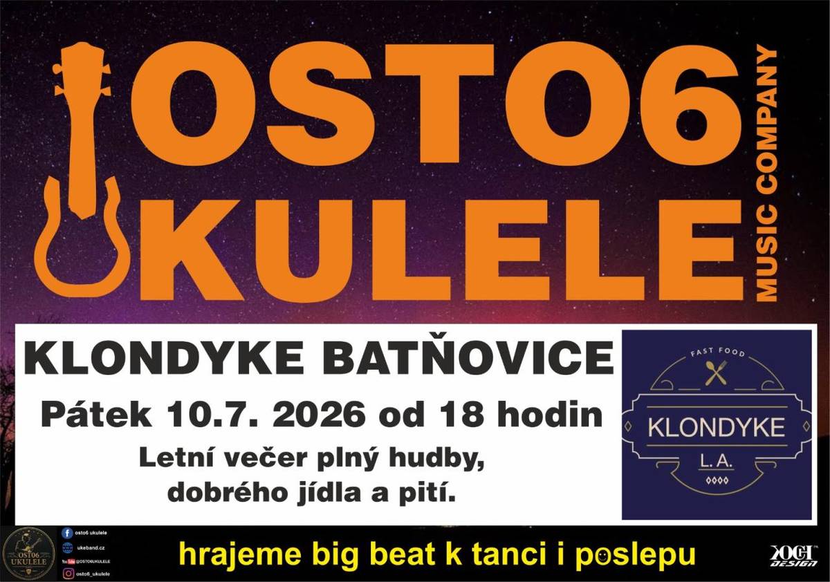 Letní večer plný hudby, dobrého jídla a pití.   Plakát přiložen.