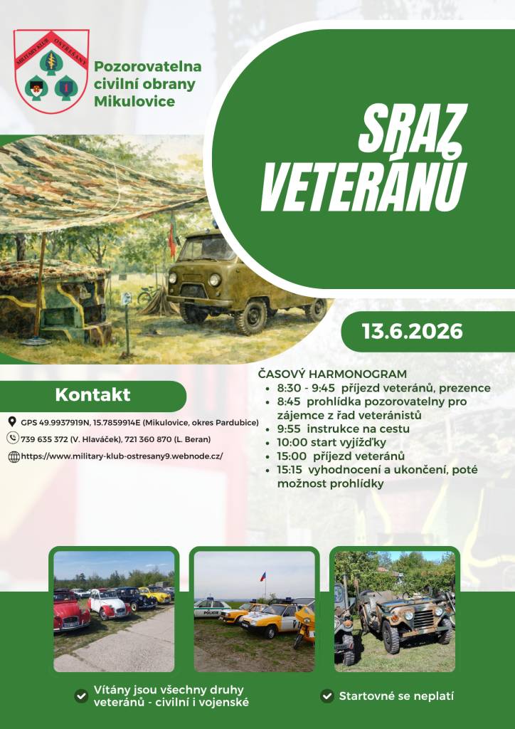 Sraz veteránů na pozorovatelně civilní obrany