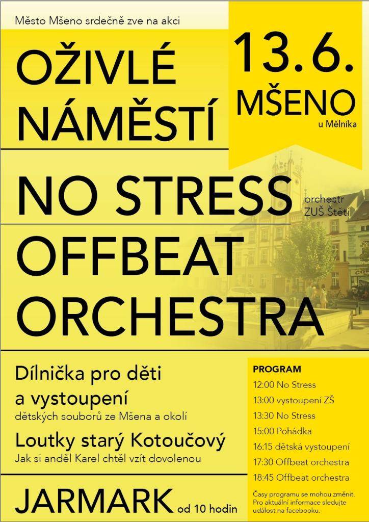 Oživlé náměstí ve Mšeně