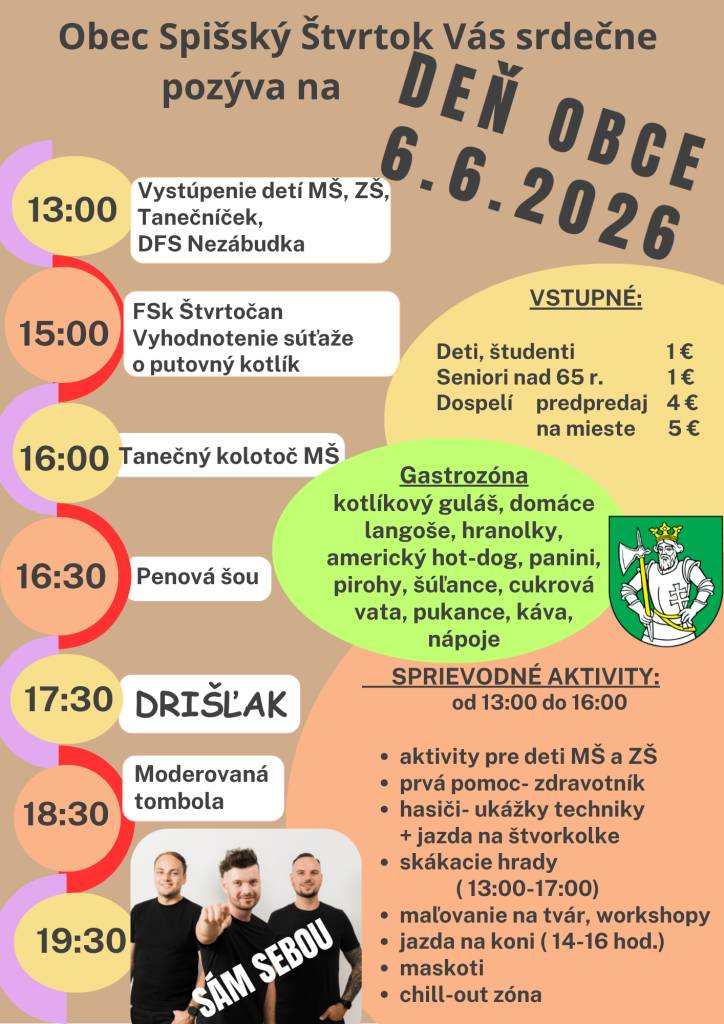 DEŇ OBCE SPIŠSKÝ ŠTVRTOK 2026