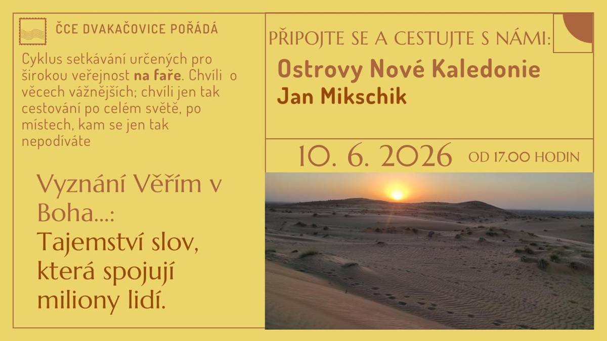 Srdečně Vás zvou evangelíci a Obec Dvakačovice.