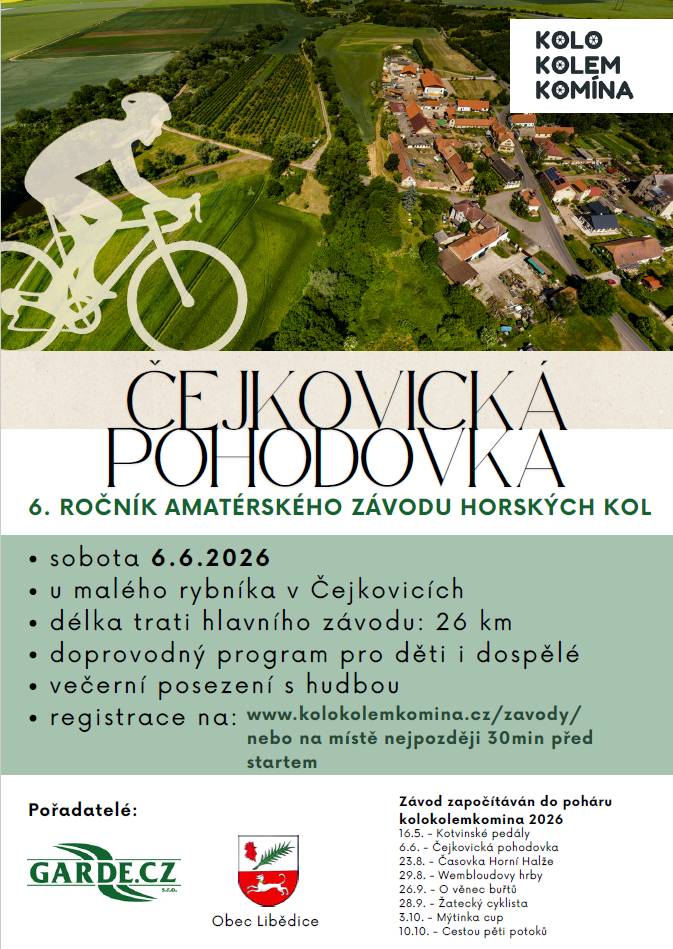 Dne 6.6. se koná 6. ročník amatérského závodu horských kol