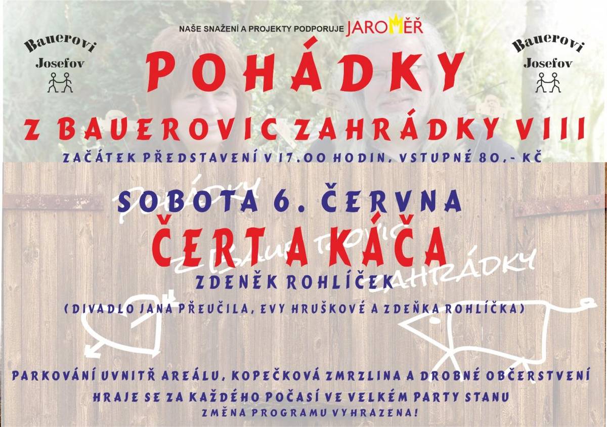 Hra Zdeňka Rohlíčka Čert a Káča - divadlo Jana Přeučila, Evy Hruškové a Zdeňka Rohlíčka