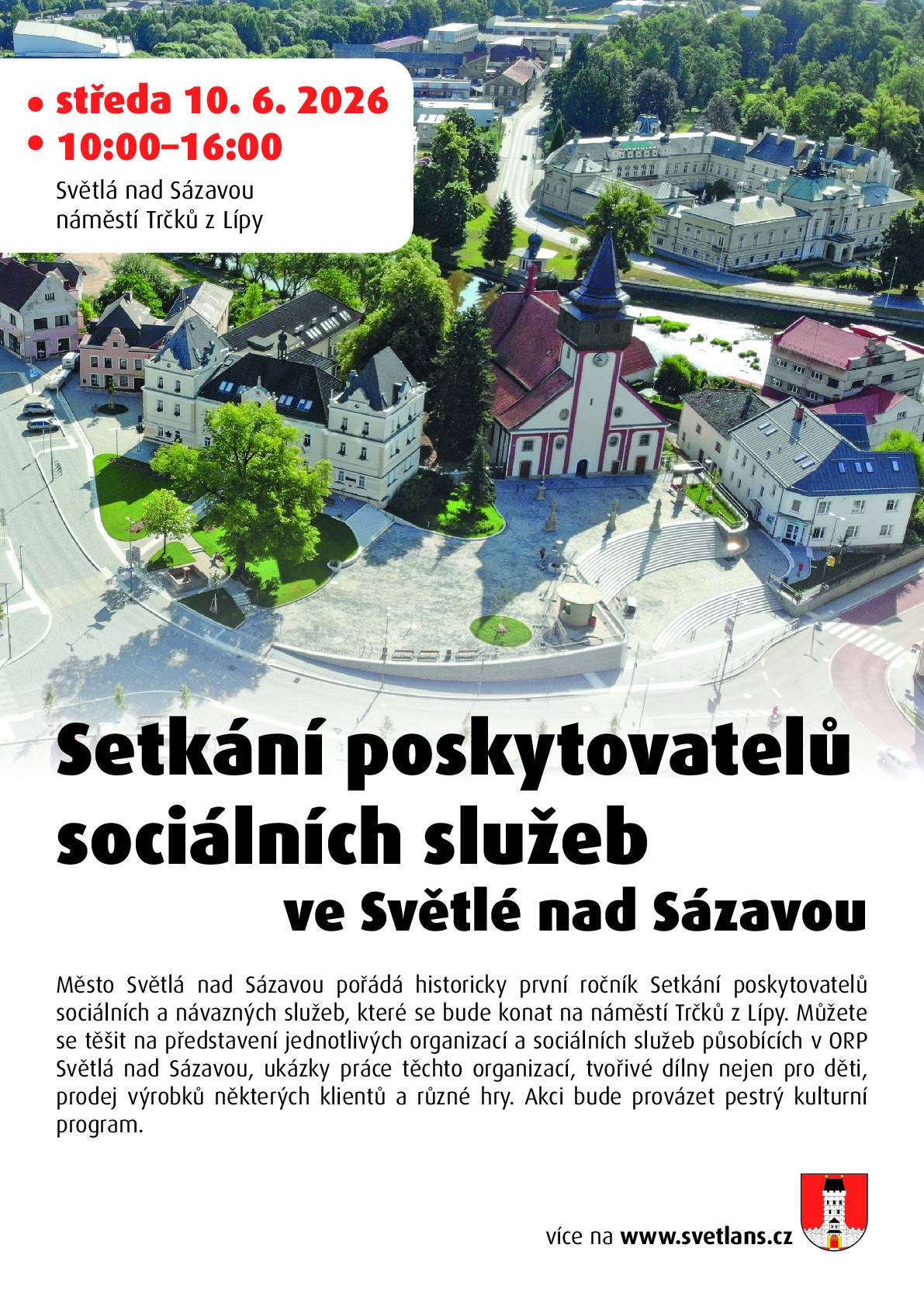 Setkání poskytovatelů sociálních služeb ve Světlé nad Sázavou dne 10.6.2026. PROGRAM V PŘÍLOZE.