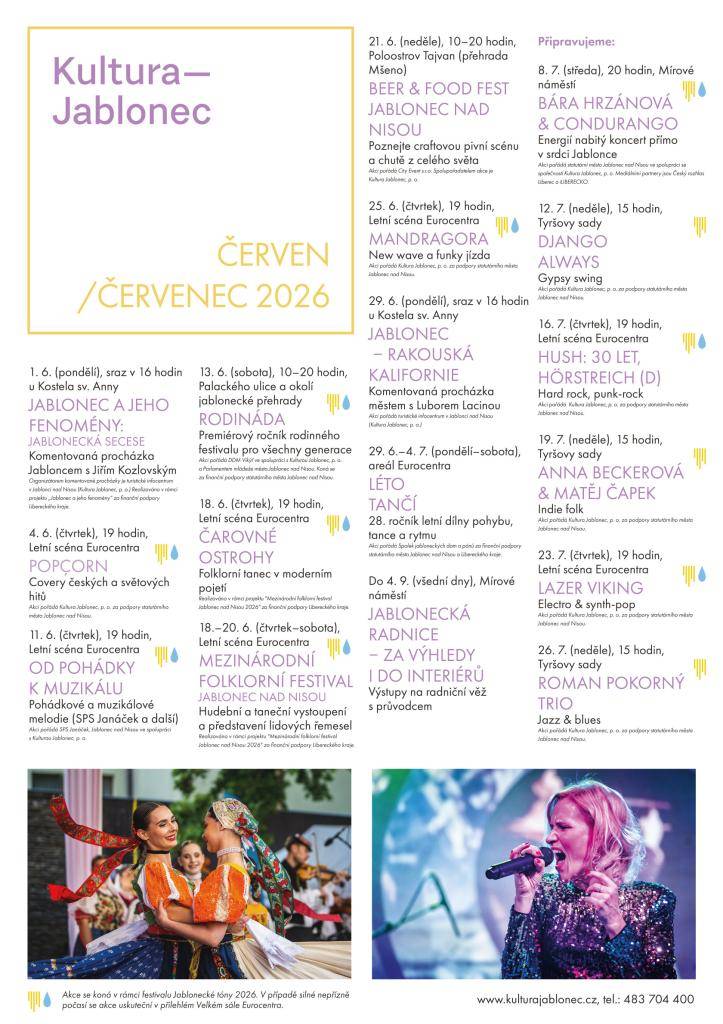 Vypěstovali jste si v květnu na jabloneckých festivalech závislost? Máme pro vás dobrou zprávu: v červnu v krasojízdě pokračujeme a servírujeme vám další tři kousky!