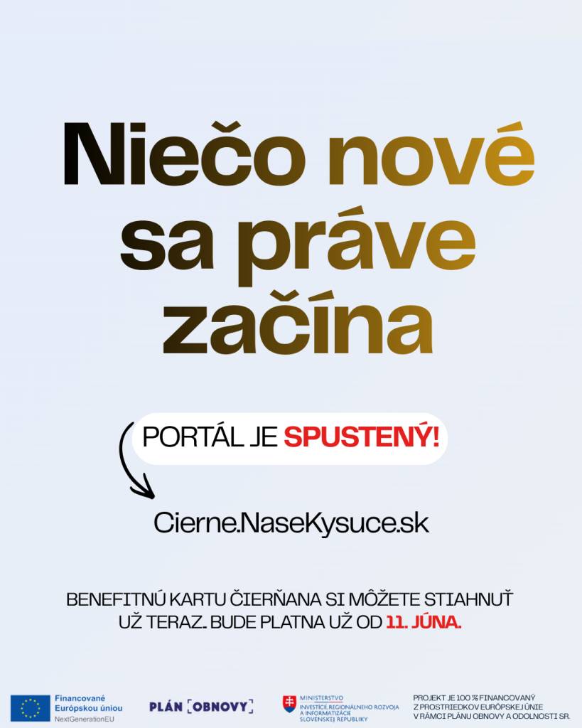 Obyvatelia obce Čierne sa môžu odteraz zaregistrovať, pozrieť si nový portál občana a začať využívať jeho prvé praktické služby.