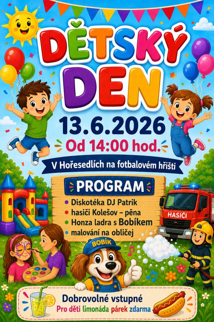 Srdečně vás zveme na diskotéku s DJ Patrikem, která se koná v sobotu 13. června 2026.