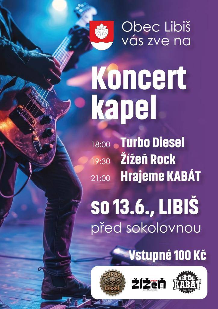 Koncert Kapel v Libiši  sobota 13.6. 2026