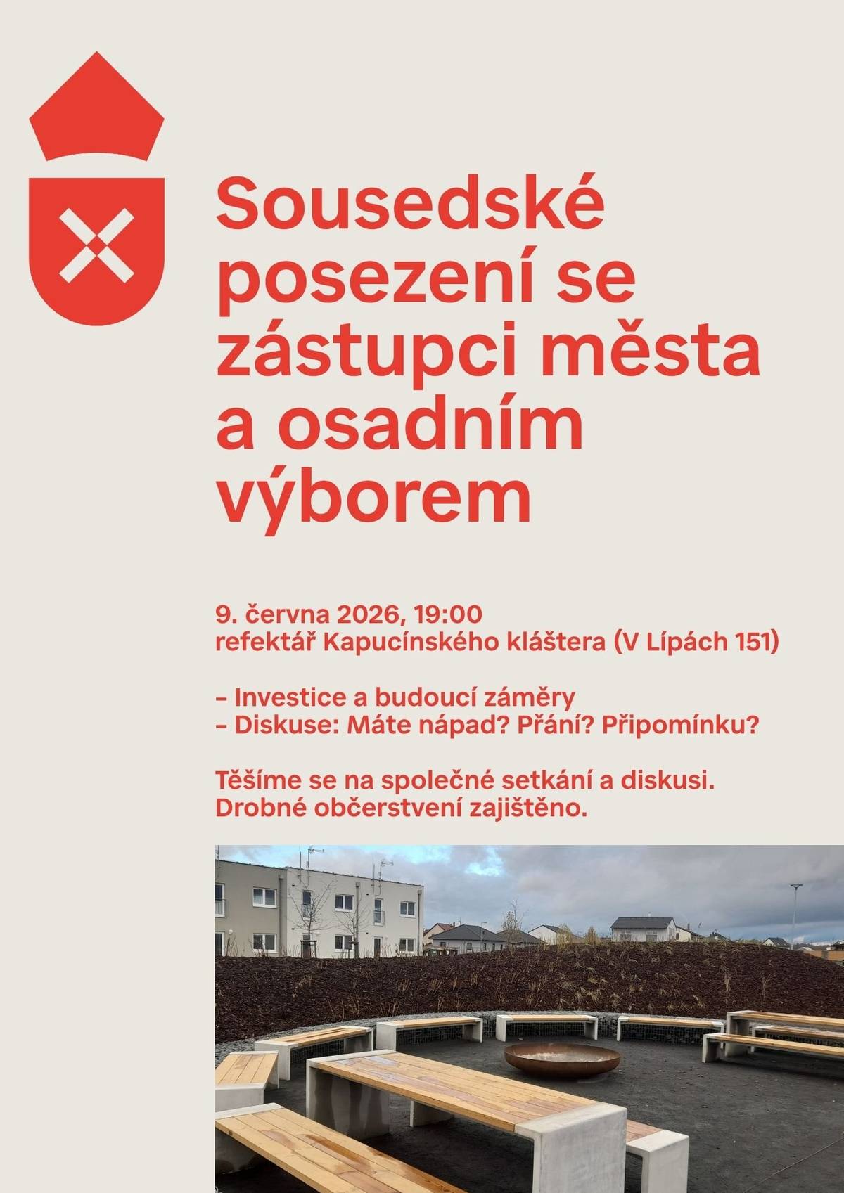 Po roce se vrací série sousedských setkání. Vedení města a zástupci městského úřadu se s obyvateli Hněvousic setkají v úterý 9. června 2026 od 19:00 hodin v refektáři Kláštera (V Lípách 151). Přijďte posedět a diskutovat. Atmosféra bude neformální, prostor pro dotazy a připomínky takřka neomezený a k dispozici bude i drobné občerstvení.  Podíváme se na nedávno realizované investice a opravy, projdeme aktuální seznam úkolů, které město v místní části eviduje, posbíráme nové podněty. Těšíme se na vaše připomínky a dotazy a doufáme, že se sejdeme tváří v tvář v hojném počtu.