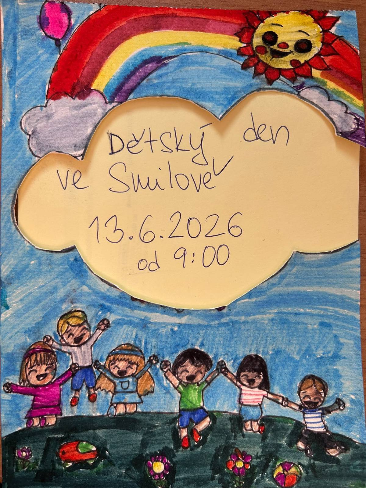 Osadní výbor Smilov srdečně zve všechny děti a jejich rodiče na Dětský den ve Smilově, který se uskuteční v sobotu 13. června 2026 od 9:00 hodin. Pro děti budou připraveny zábavné soutěže, hry a další zajímavý program. Přijďte si společně užít příjemný den plný zábavy a dobré nálady. Těšíme se na setkání s vámi! Osadní výbor Smilov