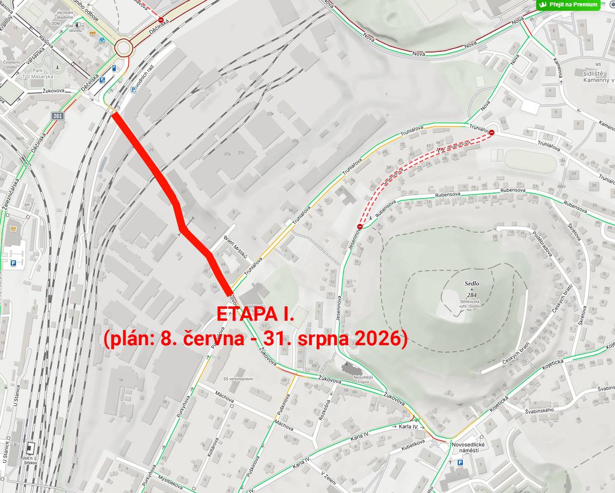 Od pondělí 8. června 2026 dojde k úplné uzavírce části ul. Žukovova, a to v úseku od křižovatky s ul. Závodníchrad ke křižovatce s ul. Truhlářova.  Tato uzavírka potrvá do 31. srpna 2026.  Důvodem uzavírky jsou stavební práce na rekonstrukci komunikace.