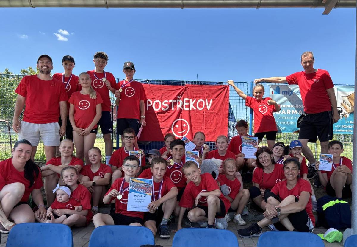 Z našich okresních atletických závodů postoupilo 24 dětí s nejlepšími výsledky na krajské kolo soutěže do Nýřan. V sobotu 23. května v ranních hodinách se výprava vydala do boje.