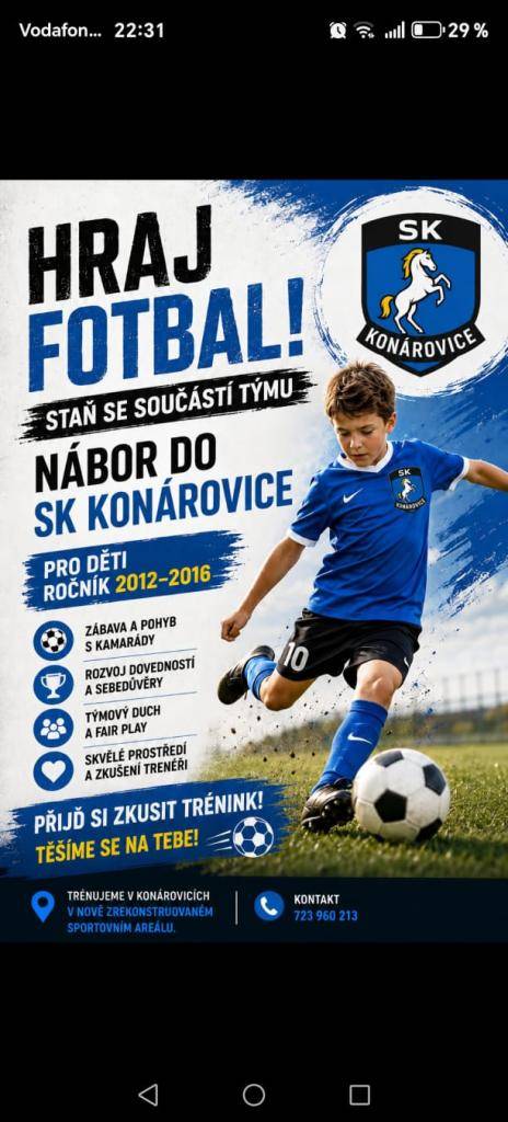 Nábor fotbalistů