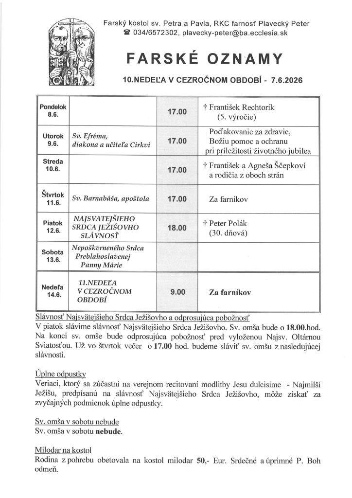 od 8.6. do 14.6.2026