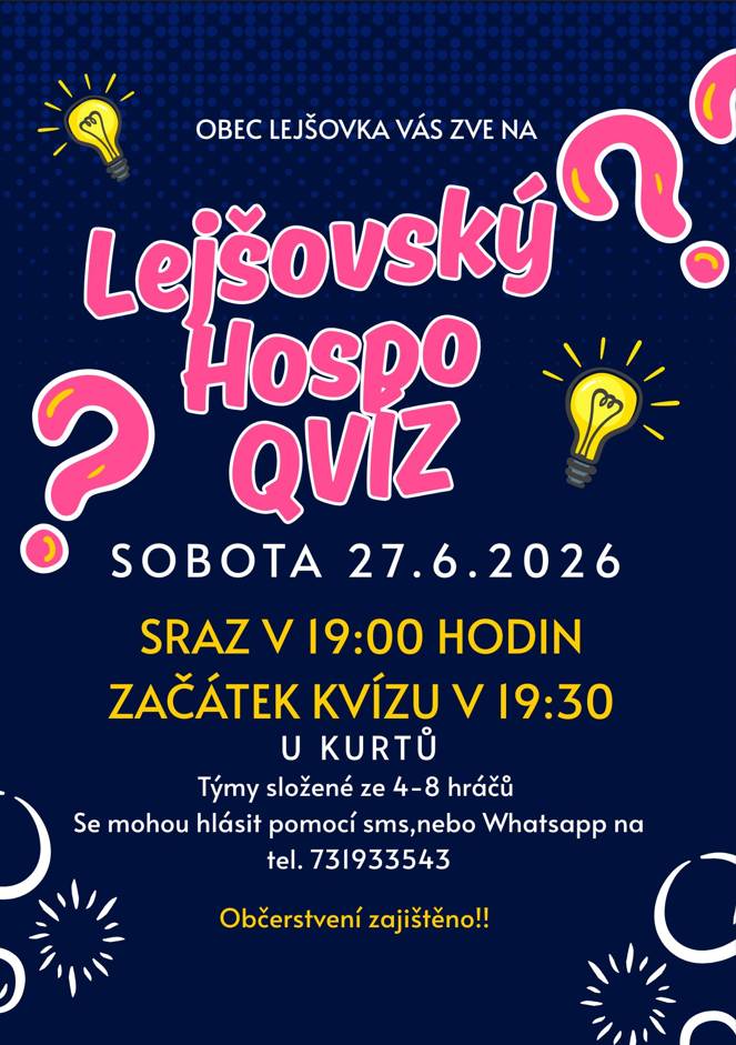Přijďte si s námi zasoutěžit 27.6.2026 v 19.30hodi