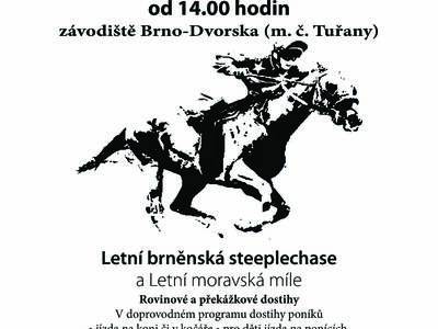 Dostihový den Brno-Dvorska Datum: sobota 13. 6. 2026 Čas: od 14:00 Místo: Brno-Dvorska