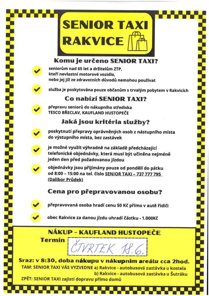 Čtvrtek 18.6.2026 Kaufland Hustopeče