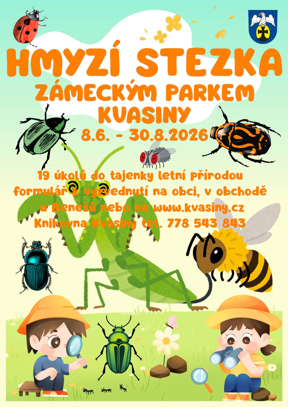 zámeckým parkem Kvasiny