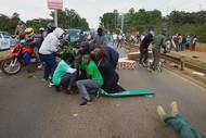 Protestní pochod proti záboru půdy Národního parku Nairobi a plánům na přemístění zvířecího útulku v Nairobi