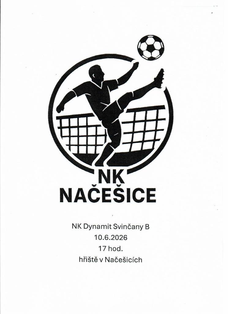 Na hřišti v Načešicích se 10. června 2026 od 17 hodin odehraje nohejbalový zápas. Tímto vás zveme, abyste přišli podpořit naše hráče a užili si jedinečnou sportovní akci.