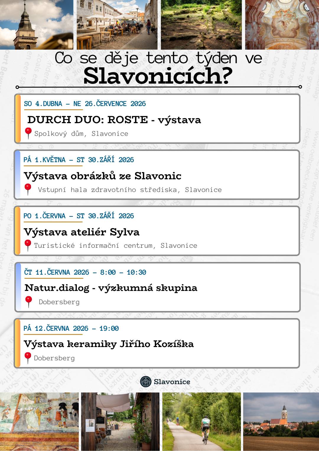 Co se děje tento týden ve Slavonicích a okolí.