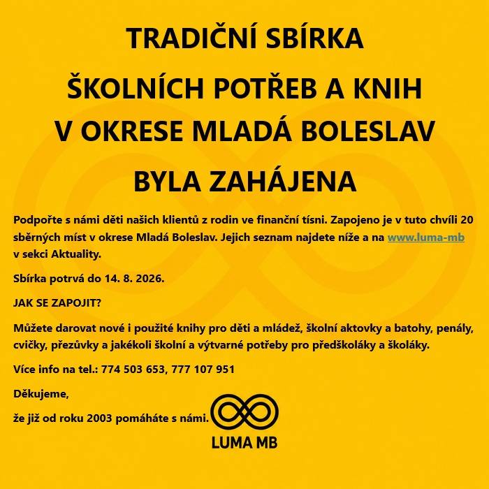 Účastí podpoříte děti našich klientů z rodin ve finanční tísni.