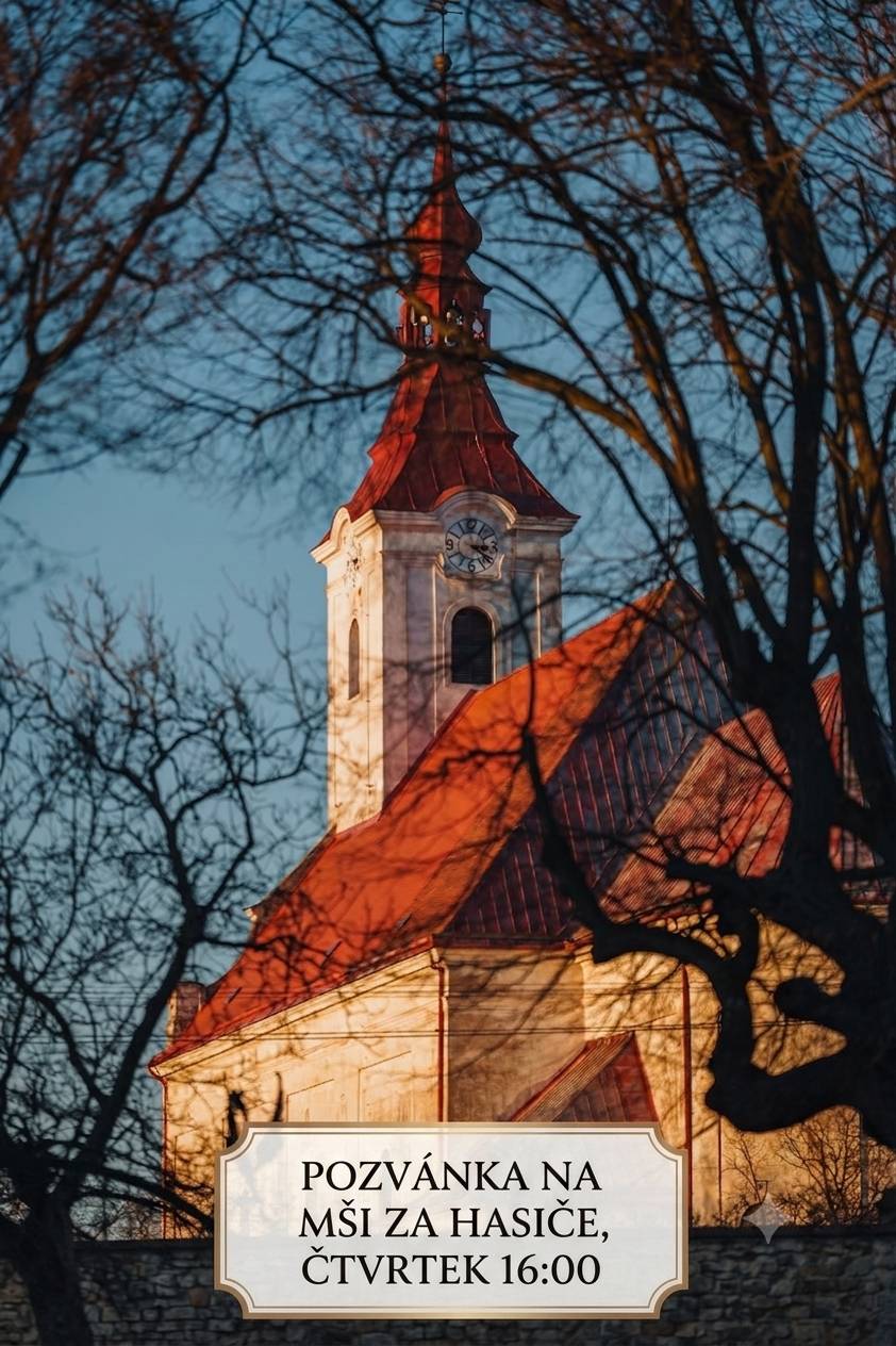 Mše za hasiče Dne 11. června v 16:00 se bude v našem kostele sv. Josefa sloužit mše za hasiče. Všichni jsou srdečně zváni 😊