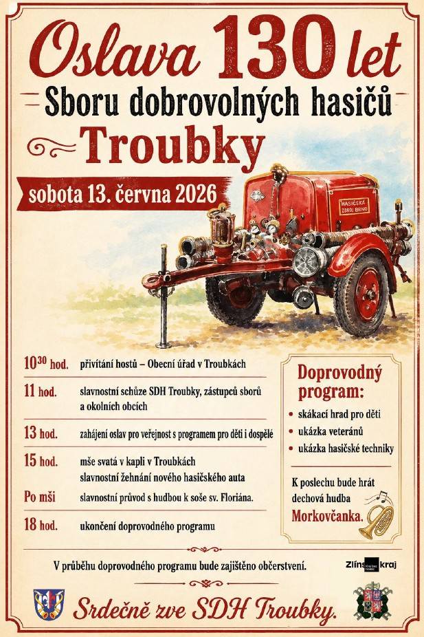 Oslavy 130 let SDH Troubky