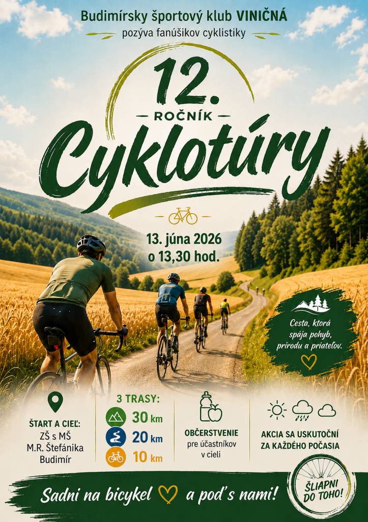 13.6.2026 o 13:30 hod.  miesto stretnutia: ZŠ s MŠ M. R. Štefánika Budimír