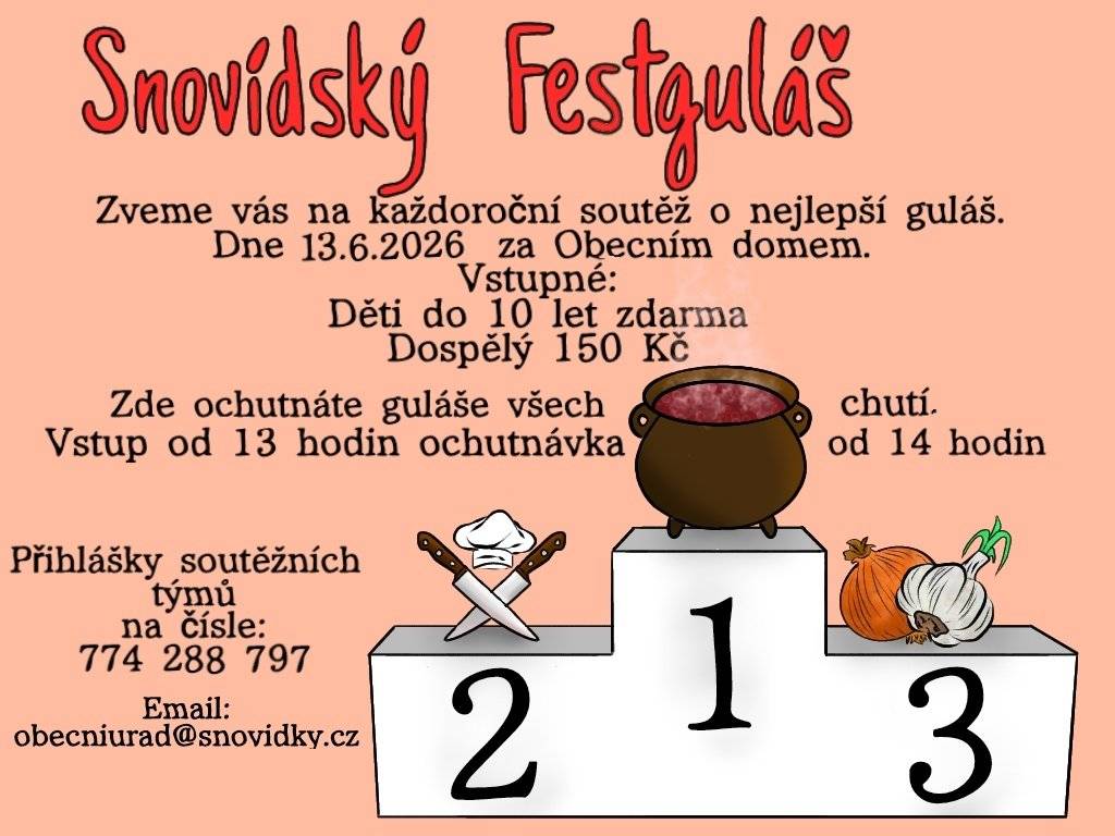 Obec Snovídky Vás zve na tradiční akci...