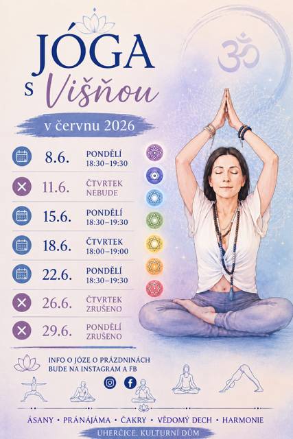 Jóga s Višňou - termíny červen 2026