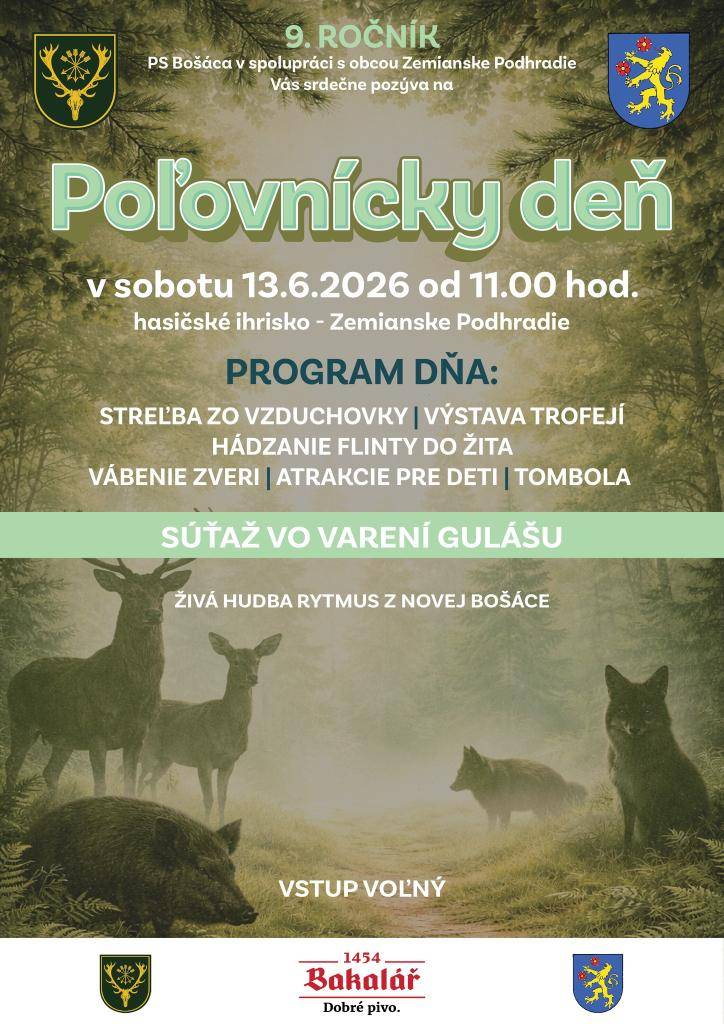13.06.2026 od 11.00hod. Zemianske Podhradie - hasičské ihrisko